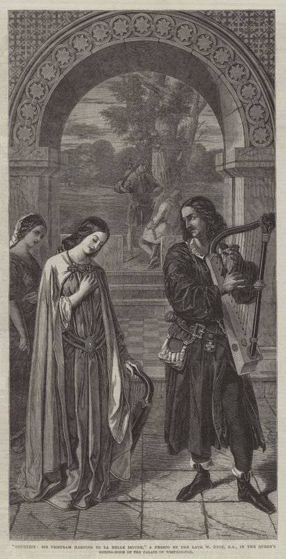 Cortesia, Sir Tristram che suona l