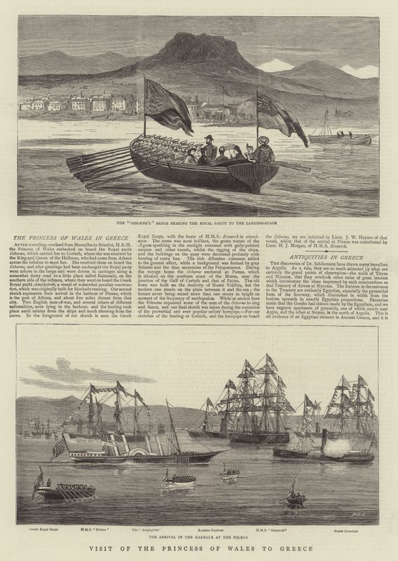 Visita della Principessa del Galles in Grecia da William Edward Atkins