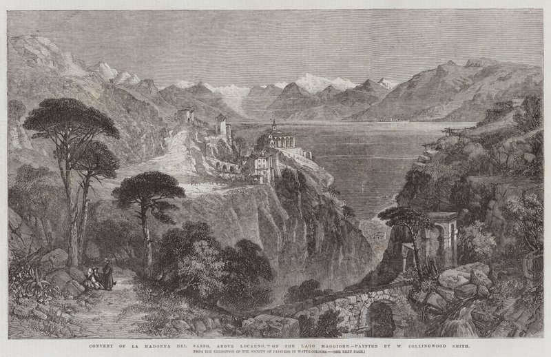 Convento della Madonna del Sasso, sopra Locarno, sul Lago Maggiore, dall