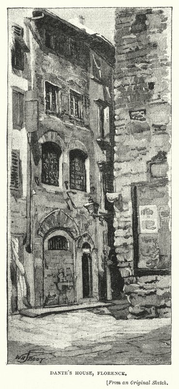 Casa di Dante, Firenze da William Henry James after Boot