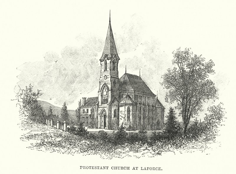 Chiesa Protestante a Laforce da William Henry James after Boot