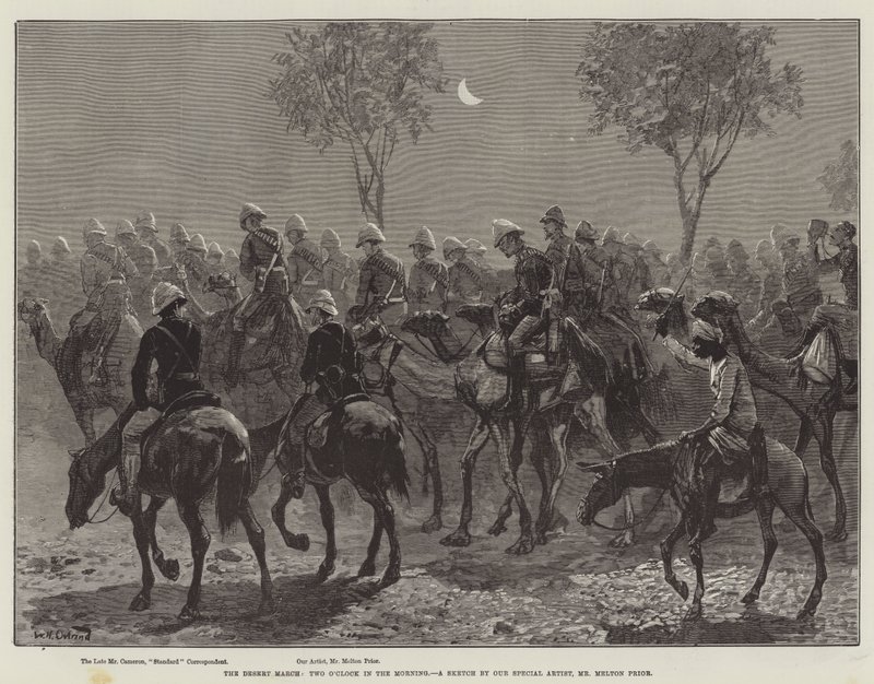 La marcia nel deserto, le due del mattino da William Heysham Overend