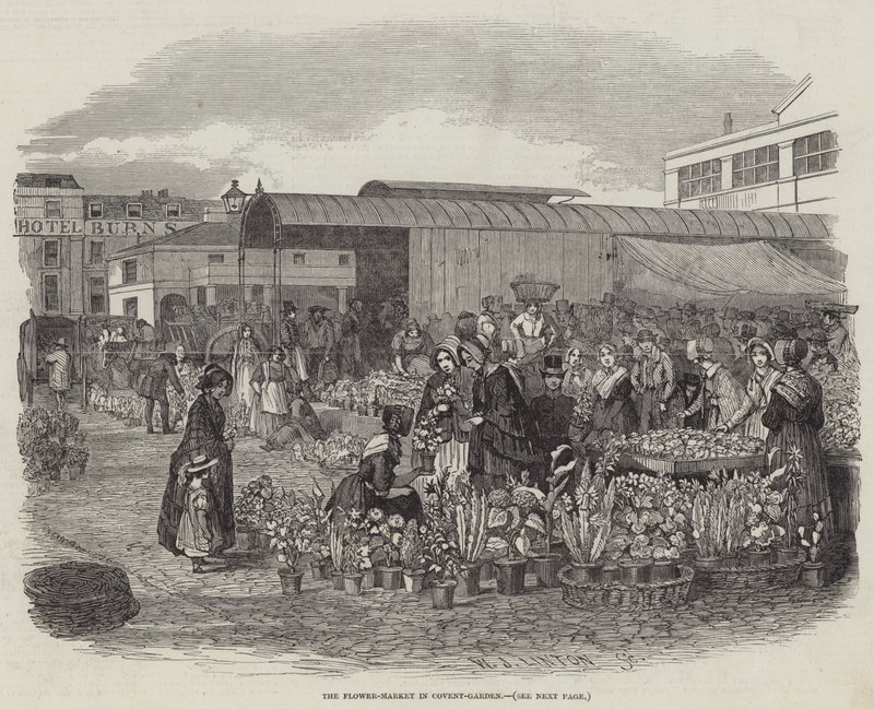 Il mercato dei fiori a Covent-Garden da William James Linton