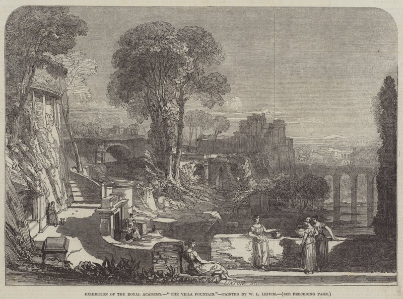 La fontana della villa da William Leighton Leitch