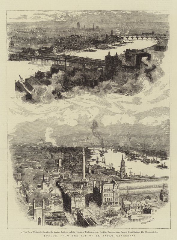 Londra, dalla cima della Cattedrale di San Paolo da William Lionel Wyllie