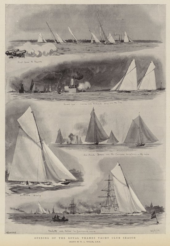Apertura della stagione del Royal Thames Yacht Club da William Lionel Wyllie