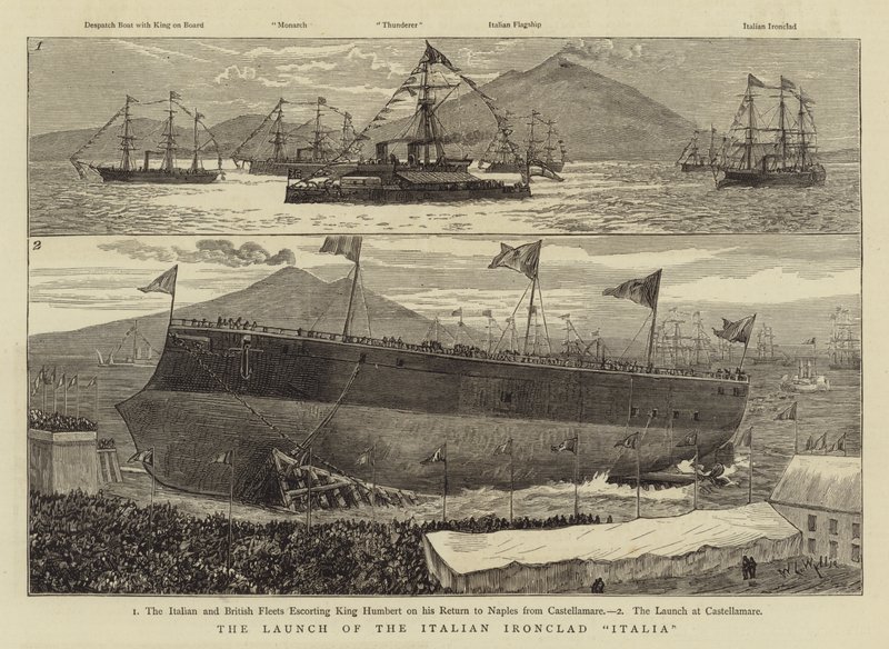 Il Varo della Corazzata Italiana Italia da William Lionel Wyllie