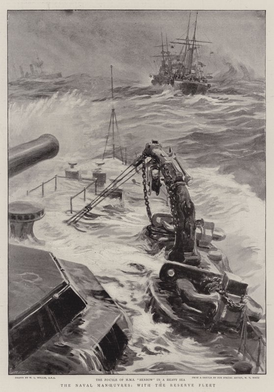 Le manovre navali, con la flotta di riserva da William Lionel Wyllie