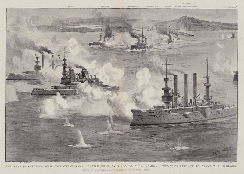 La guerra ispano-americana, la grande battaglia navale vicino a Santiago de Cuba, il tentativo dell