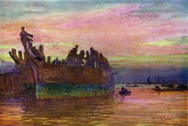 La fine di una vecchia nave da guerra da William Lionel Wyllie
