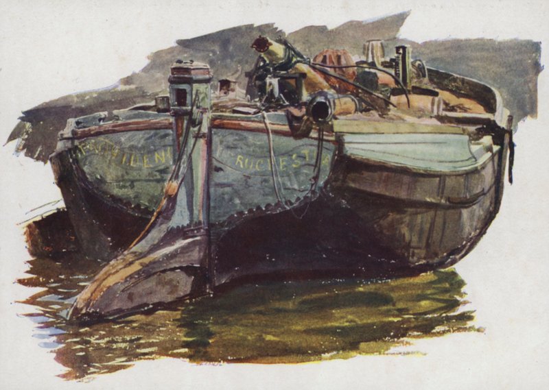 Una Chiatta del Tamigi o del Medway da William Lionel Wyllie