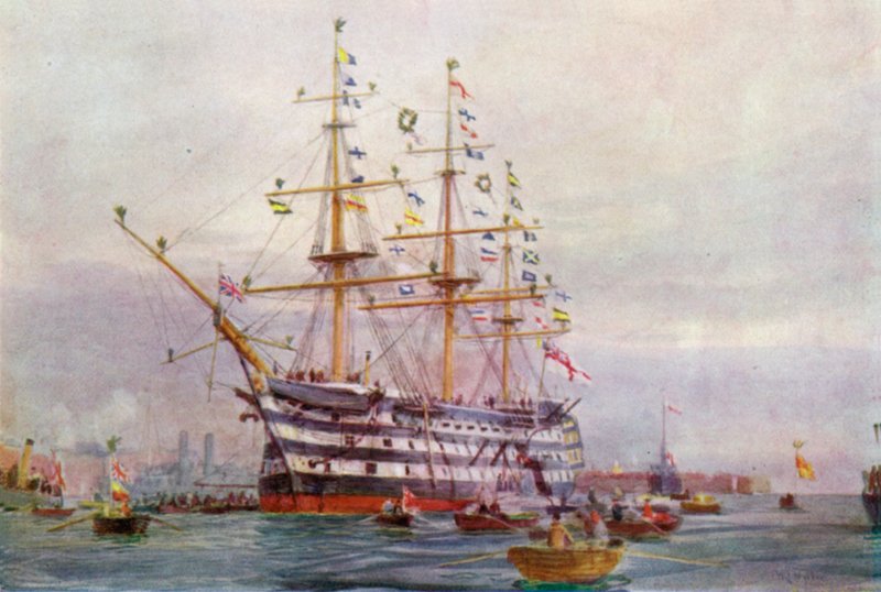Un anniversario di Trafalgar da William Lionel Wyllie