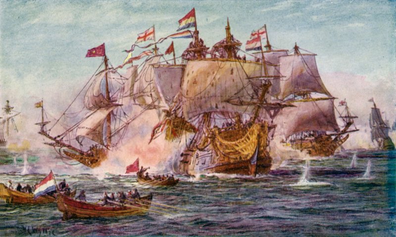 Blake e Tromp, periodo delle Guerre Olandesi da William Lionel Wyllie