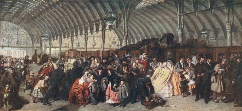 La stazione ferroviaria, 1862 da William Powell Frith