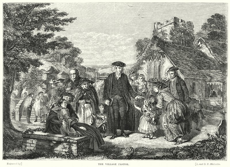 Il pastore del villaggio da William Powell after Frith