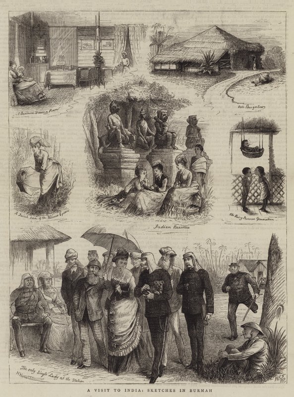 Una visita in India, schizzi in Birmania da William Ralston