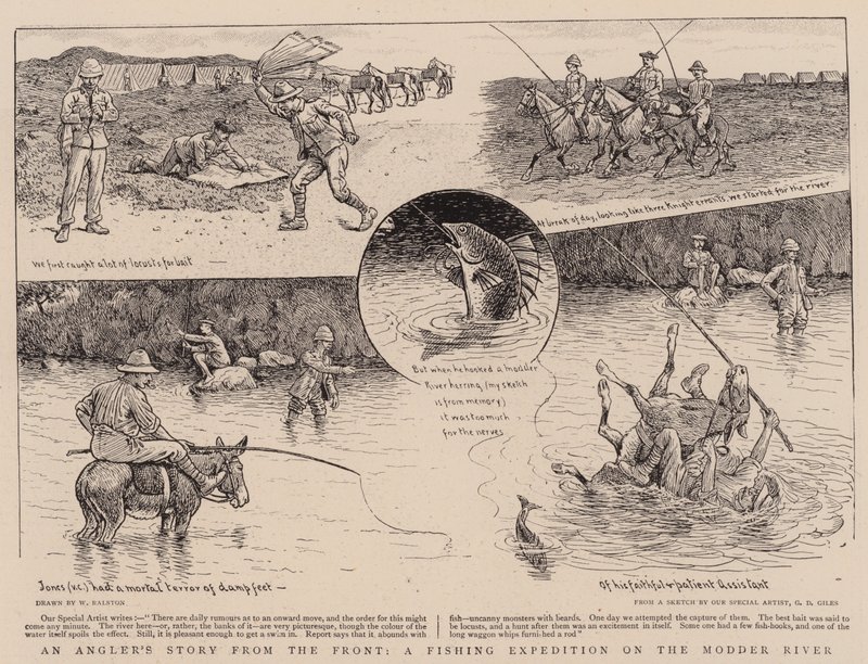 Una storia di un pescatore dal fronte, una spedizione di pesca sul fiume Modder da William Ralston