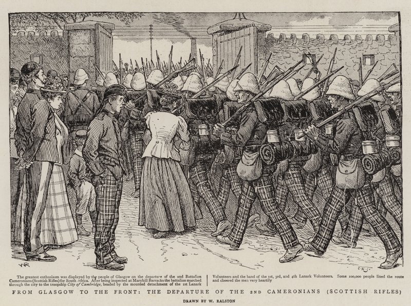 Da Glasgow al fronte, la partenza dei 2nd Cameronians, Scottish Rifles da William Ralston