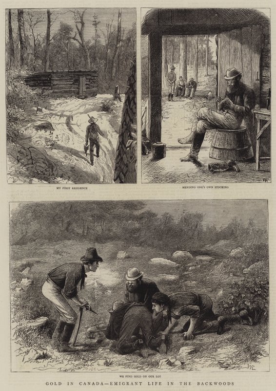 Oro in Canada, Vita degli Emigranti nelle Foreste da William Ralston