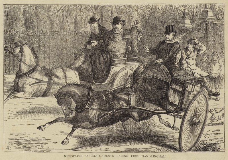 Corrispondenti di giornali che corrono da Sandringham da William Ralston