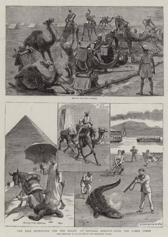 Spedizione sul Nilo per il soccorso del generale Gordon, con il Corpo dei cammelli da William Ralston