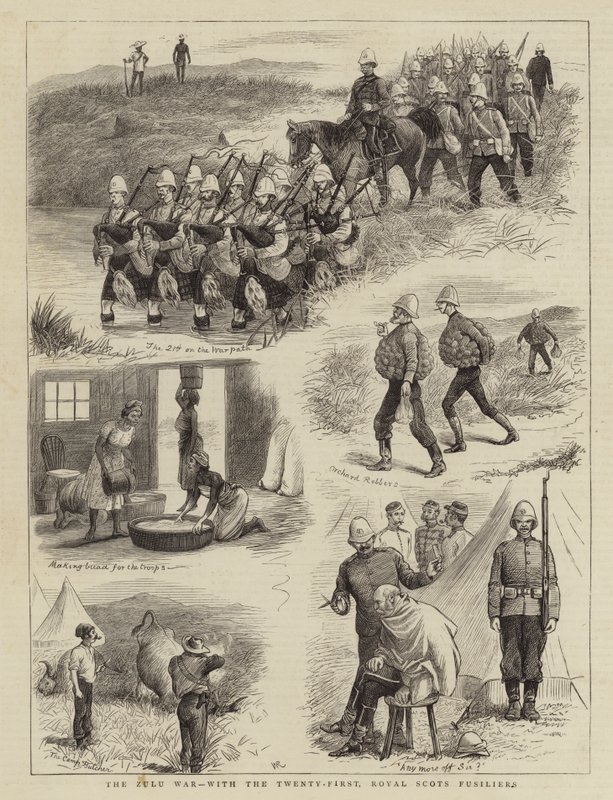 La guerra Zulu, con il ventunesimo, Royal Scots Fusiliers da William Ralston