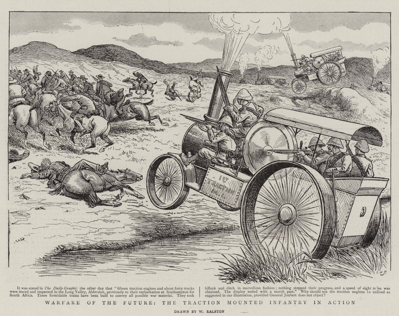 Guerra del futuro, la fanteria montata su trazione in azione da William Ralston