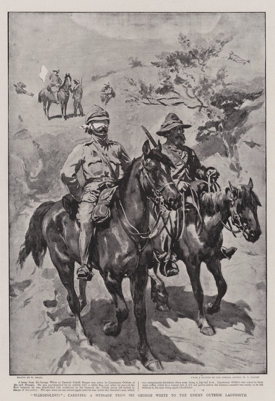 Bendato, portando un messaggio da Sir George White al nemico fuori Ladysmith da William Small