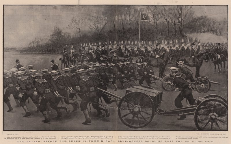 La Rivista davanti alla Regina nel Phoenix Park, Marinai che Passano al Punto di Saluto da William Small