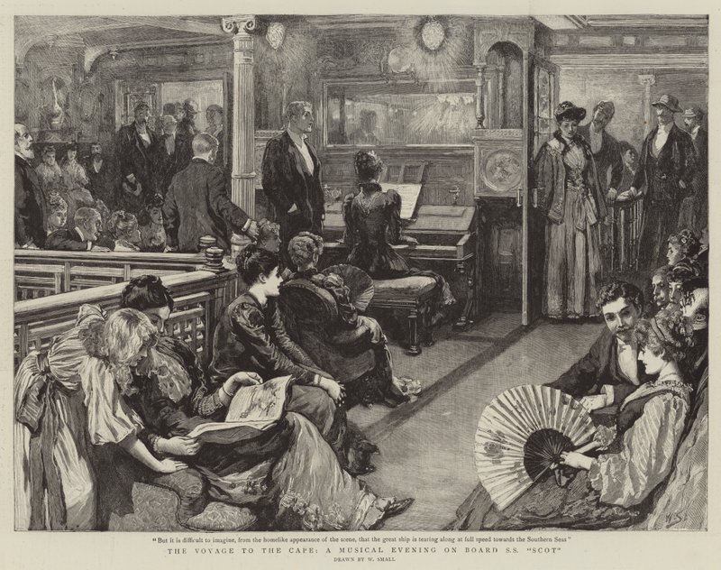 Il viaggio verso il Capo, una serata musicale a bordo della SS Scot da William Small