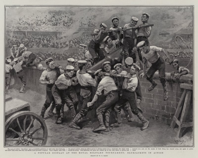 Una dimostrazione popolare al Royal Military Tournament, Bluejackets in azione da William T. Maud
