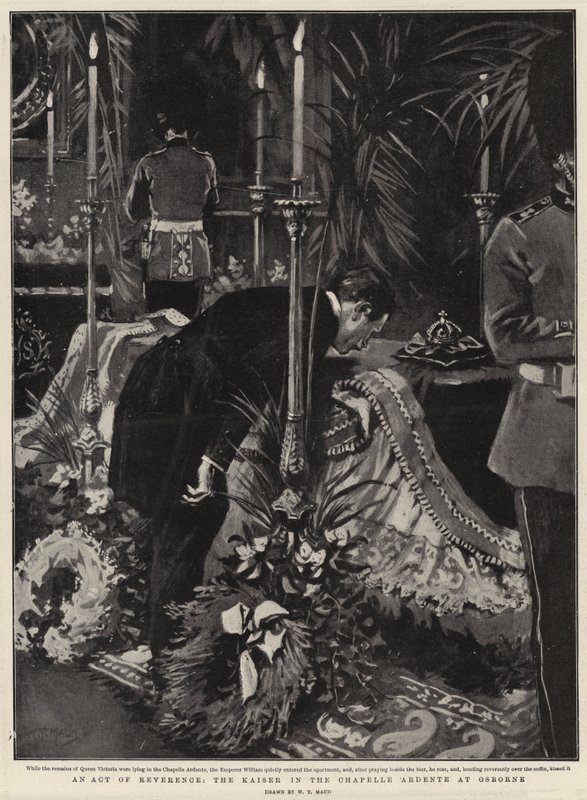 Un Atto di Riverenza, il Kaiser nella Chapelle Ardente a Osborne da William T. Maud