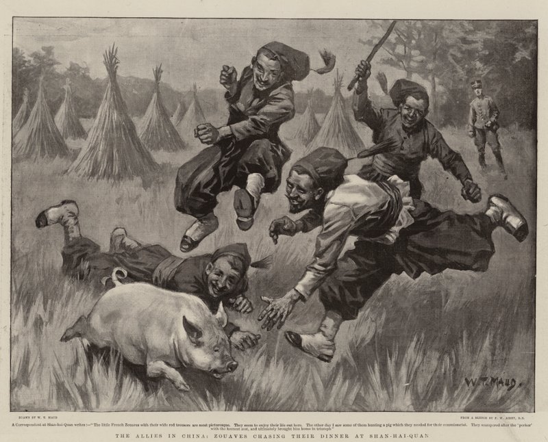Gli Alleati in Cina, Zuavi che inseguono la loro cena a Shan-hai-Quan da William T. Maud