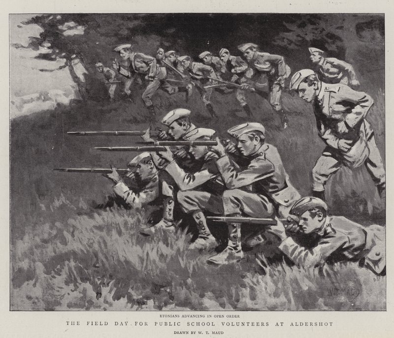La giornata di campo per i volontari delle scuole pubbliche ad Aldershot da William T. Maud