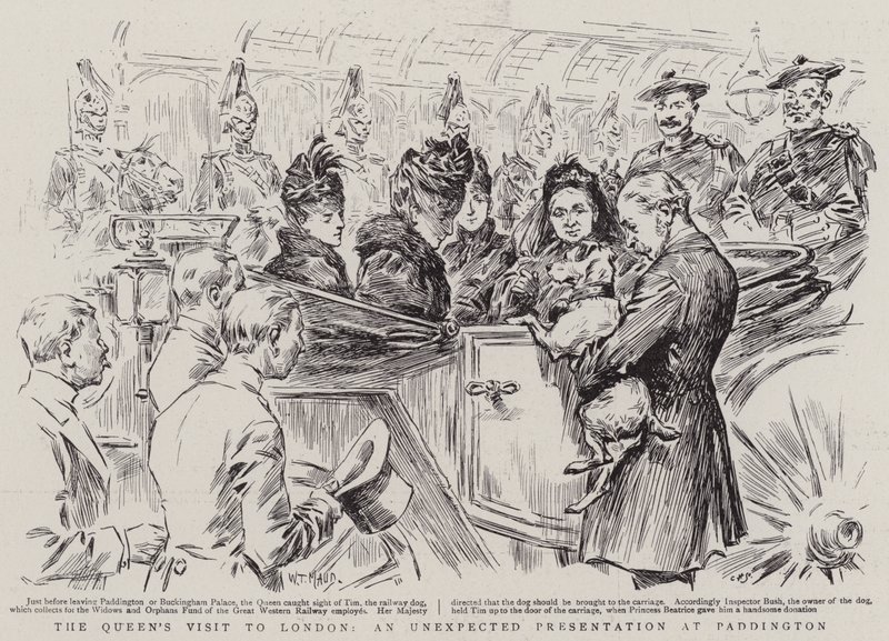La Visita della Regina a Londra, una Presentazione Inaspettata a Paddington da William T. Maud