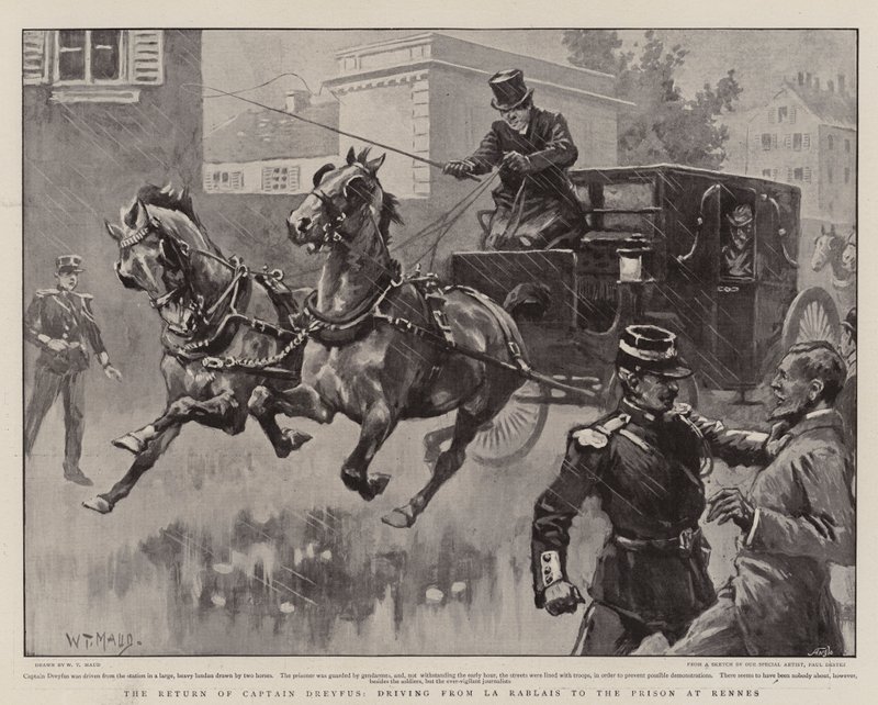 Il ritorno del capitano Dreyfus, in viaggio da La Rablais alla prigione di Rennes da William T. Maud