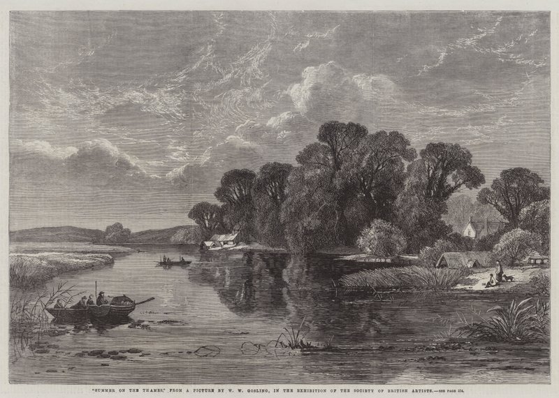 Estate sul Tamigi, nella Mostra della Society of British Artists da William W. Gosling