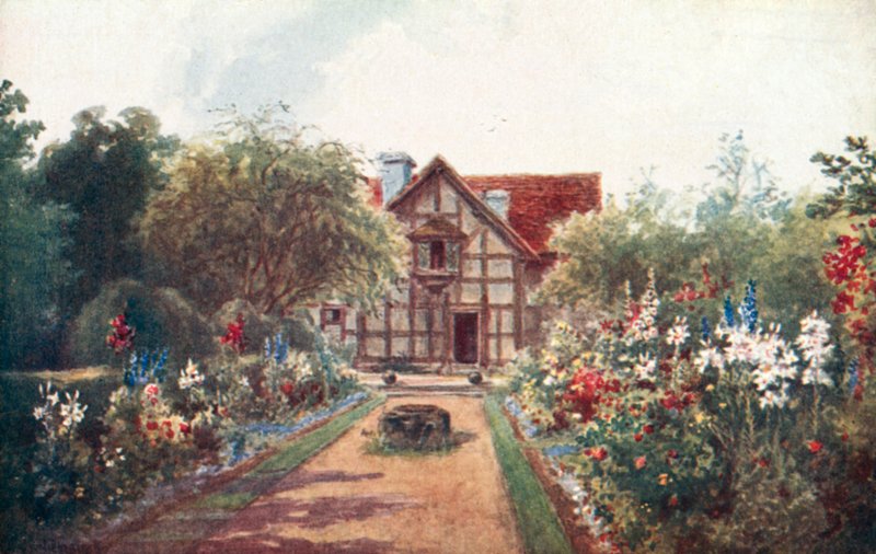 Giardino della casa natale di Shakespeare da William W. Quatremain