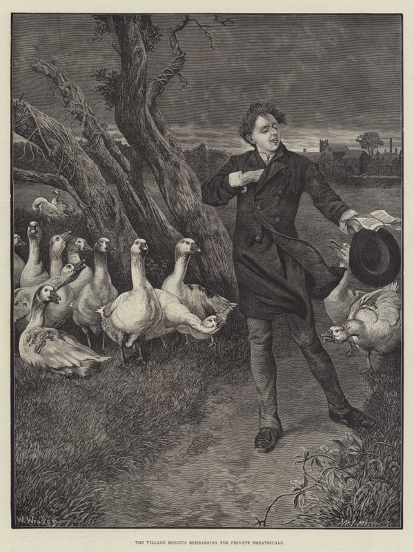 Il Roscio del villaggio che prova per i teatrini privati da William Weekes