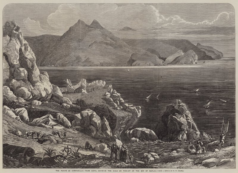 Il Punto di Campanella, da Capri, mostrando la Gola della Baia di Napoli da William Wood Deane