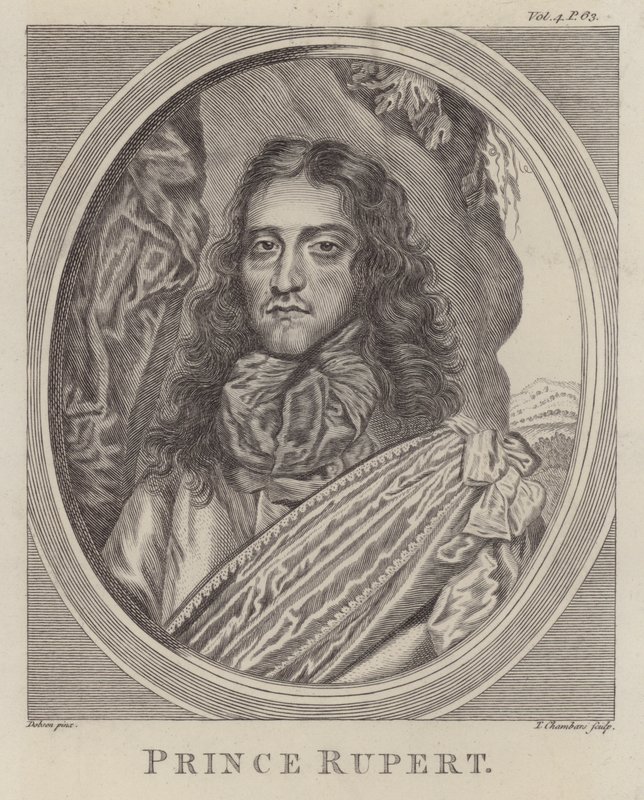 Principe Rupert del Reno, soldato tedesco che combatté dalla parte dei realisti nella guerra civile inglese da William (after) Dobson