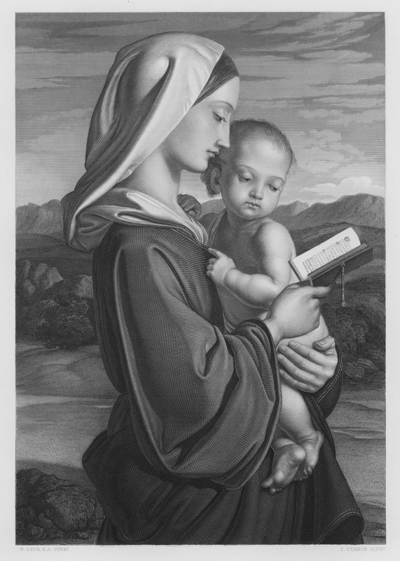 La Vergine Madre, dalla collezione reale (incisione) da William (after) Dyce
