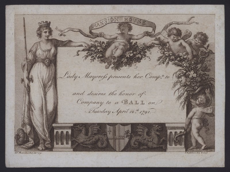 Invito dalla Lady Mayoress di Londra a un ballo alla Mansion House da William (after) Hamilton