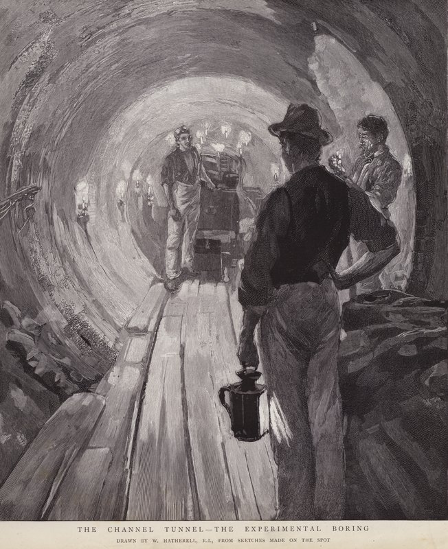Il Tunnel della Manica - La perforazione sperimentale da William (after) Hatherell