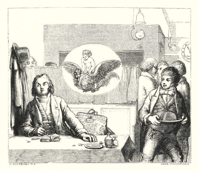 Il monologo lirico di Will Waterproof, fatto al gallo da William (after) Mulready