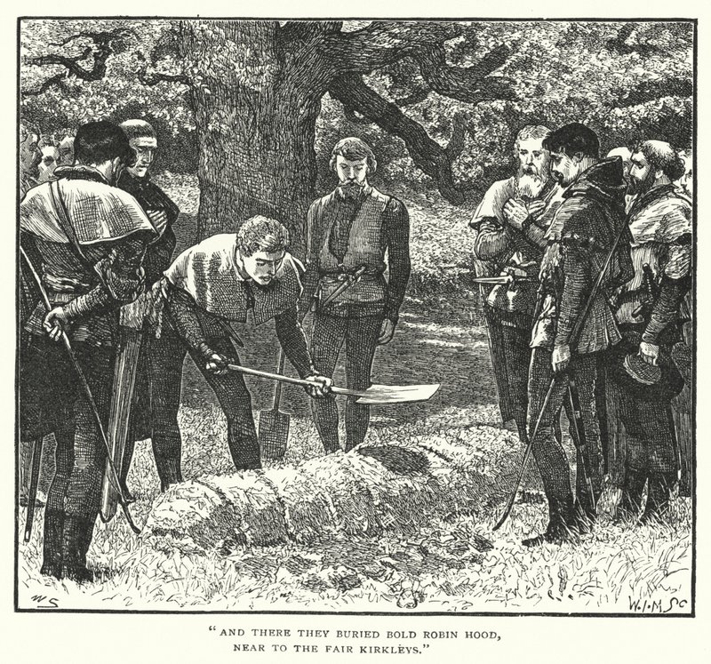 La morte e la sepoltura di Robin Hood da William (after) Small