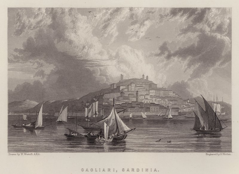 Cagliari, Sardegna da William (after) Westall