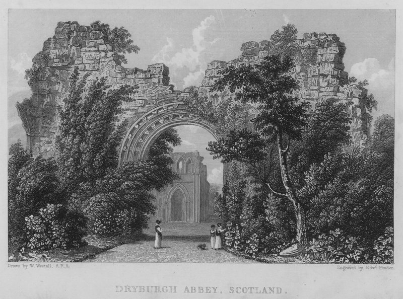 Abbazia di Dryburgh, Scozia da William (after) Westall