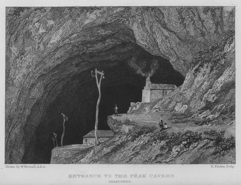 Ingresso alla caverna del Peak, Derbyshire da William (after) Westall