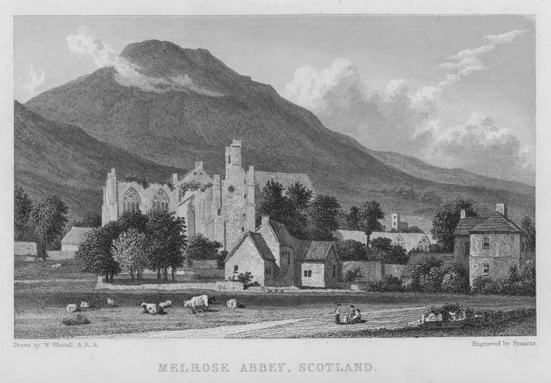 Abbazia di Melrose, Scozia da William (after) Westall